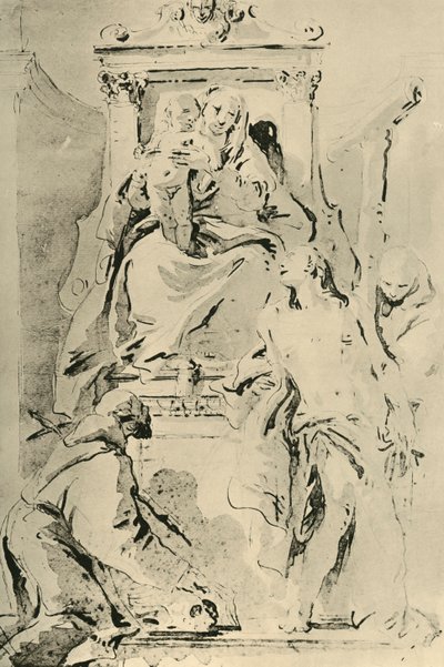 Madonna, Azizler ile tahta çıktı, 18. yüzyılın ortaları, 1928 by Giovanni Battista Tiepolo