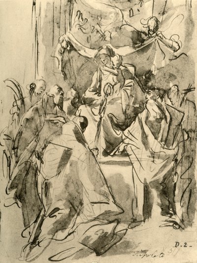Madonna, Azizler ile tahta çıktı, 18. yüzyılın ortaları, 1928 by Giovanni Battista Tiepolo