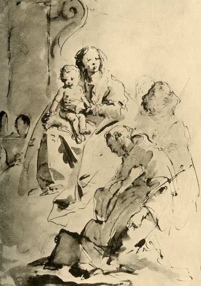 Madonna ile iki Aziz, 18. yüzyılın ortaları, 1928 by Giovanni Battista Tiepolo