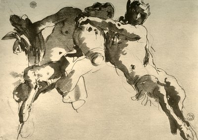 Amforalı Erkek ve Dişi Faun, 18. yüzyılın ortaları, 1928 by Giovanni Battista Tiepolo