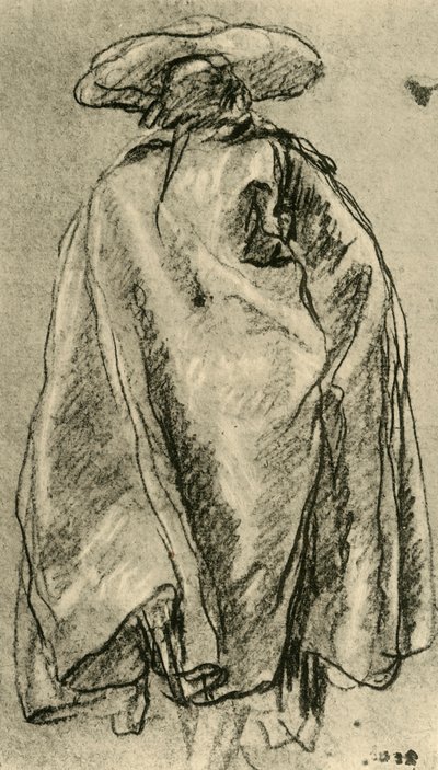 Arkadan görülen Büyük Pelerinli Adam, 1752, 1928 by Giovanni Battista Tiepolo