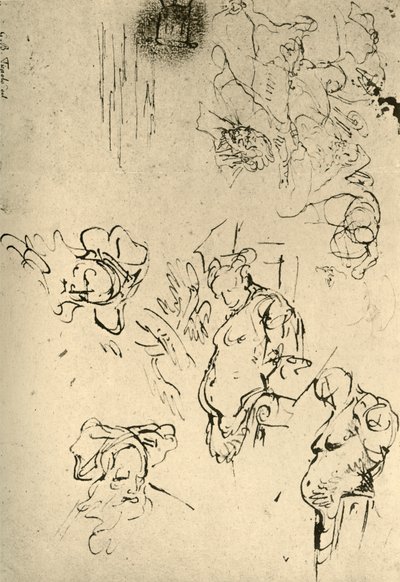 Satyr Herms ve Doğulu Başlar, 18. yüzyılın ortaları, 1928 by Giovanni Battista Tiepolo