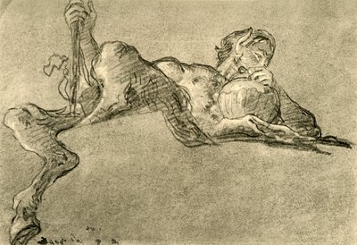 Şarap sürahisi ile Satyr, c1761, 1928 by Giovanni Battista Tiepolo