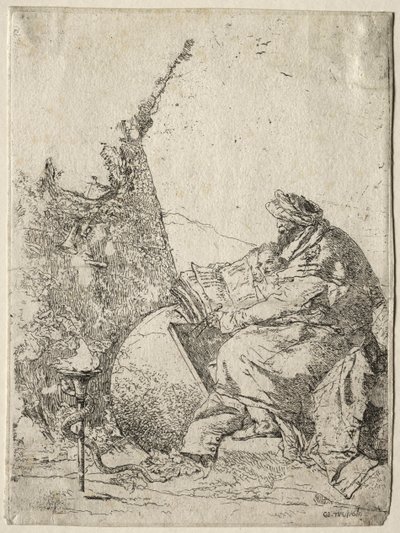 Scherzi di Fantasia: Filozof by Giovanni Battista Tiepolo
