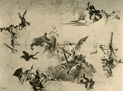 Tavan Resmi için Eskiz, 18. yüzyıl ortası, 1928 by Giovanni Battista Tiepolo