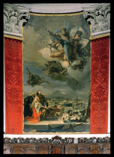 St. Thecla Şehri Vebadan Kurtarıyor by Giovanni Battista Tiepolo