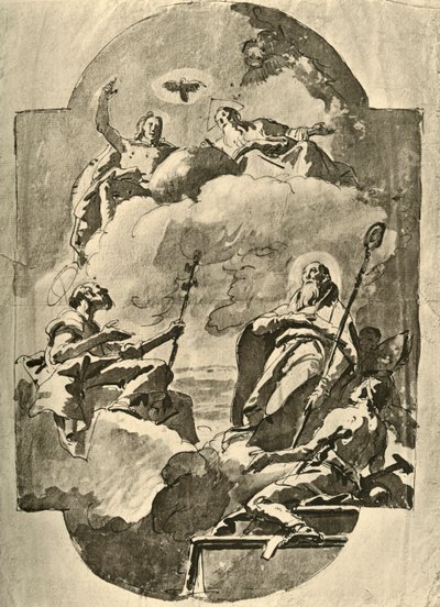 Trinity ve Azizler, 18. yüzyılın ortaları, 1928 by Giovanni Battista Tiepolo