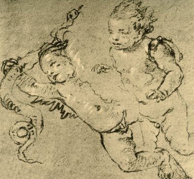 İki Aşk Tanrısı, c1752, 1928 by Giovanni Battista Tiepolo