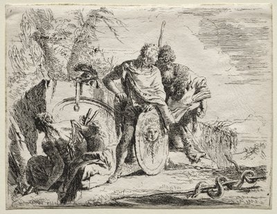 Çeşitli Kaprisler: Astrolog ve Genç Asker by Giovanni Battista Tiepolo