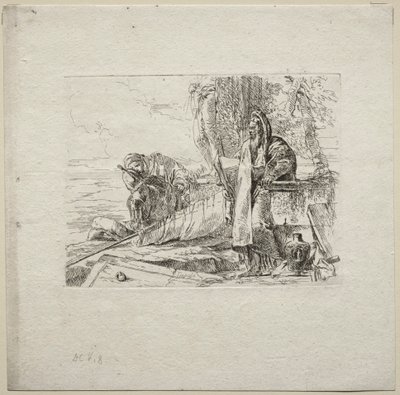 Çeşitli Kaprisler: Kitapla Duran Filozof, 1785. by Giovanni Battista Tiepolo