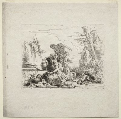 Çeşitli Kaprisler: Kelepçeli Kadın, 1785. by Giovanni Battista Tiepolo