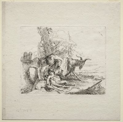 Çeşitli Kaprisler: Tefli Kadın, 1785. by Giovanni Battista Tiepolo