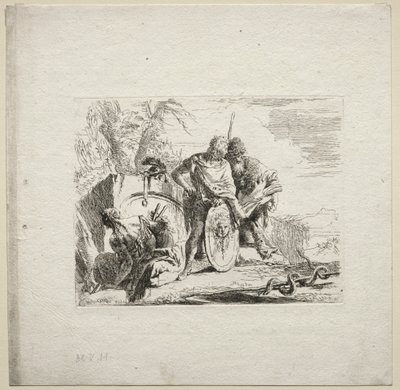 Çeşitli Kaprisler: Genç Asker ve Astrolog, 1785. by Giovanni Battista Tiepolo