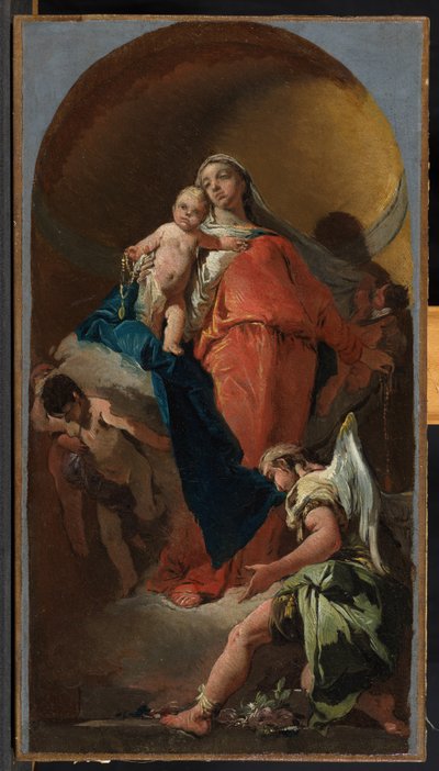 Bir Melekle Bakire ve Çocuk, c.1725-28 by Giovanni Battista Tiepolo
