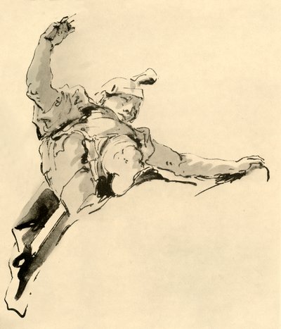 Bulutların üzerinde duran savaşçı, 18. yüzyılın ortaları, 1928 by Giovanni Battista Tiepolo