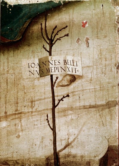 Küçük Ağaç ve karton. Detay (panelde sıcaklık by Giovanni Bellini
