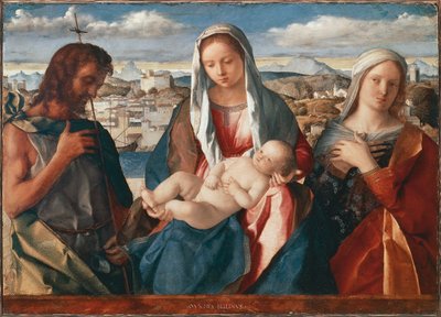Vaftizci Yahya ve Aziz ile Madonna ve Çocuk by Giovanni Bellini