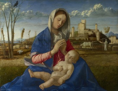 Çayır Madonna. 1500 civarında by Giovanni Bellini