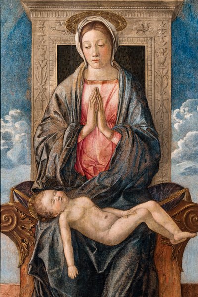 Uyuyan bebeği olan Madonna, Giovanni bellini, c.1470. by Giovanni Bellini