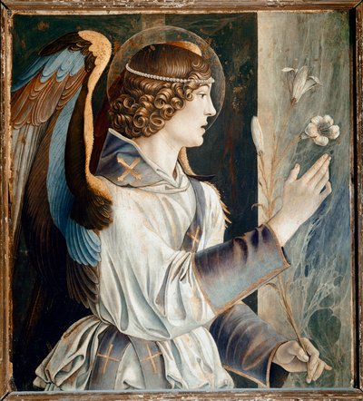 St Vincent Ferrier Poliptiği: Müjde Meleği (St Vincent Ferrer Poliptiği: Müjde Meleği) Boyama Giovanni Bellini dit il Giambellino (yaklaşık 1432-1516) 1464-1468 Dim 72x67 cm Venedik Santi Giovanni e Paolo Kilisesi by Giovanni Bellini