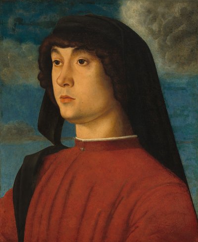 Kırmızılı Genç Bir Adamın Portresi by Giovanni Bellini