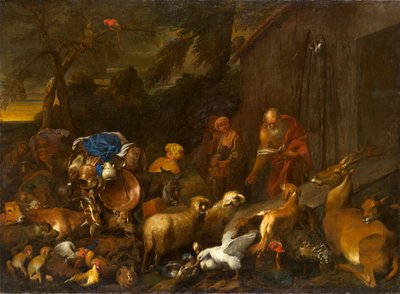 Nuh ve Gemiye Giren Hayvanlar, yaklaşık 1630-1632 (tuval üzerine yağlı boya) by Giovanni Benedetto Castiglione