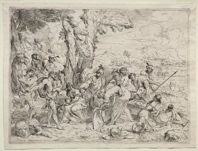 Laban Rachels Bagajında Putları Arıyor, c. 1635. by Giovanni Benedetto Castiglione