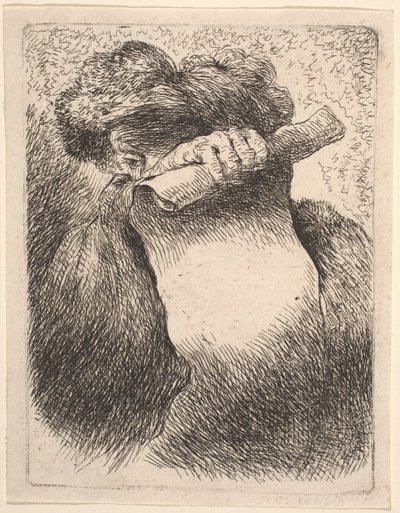 Bir kaydırma ile adam by Giovanni Benedetto Castiglione