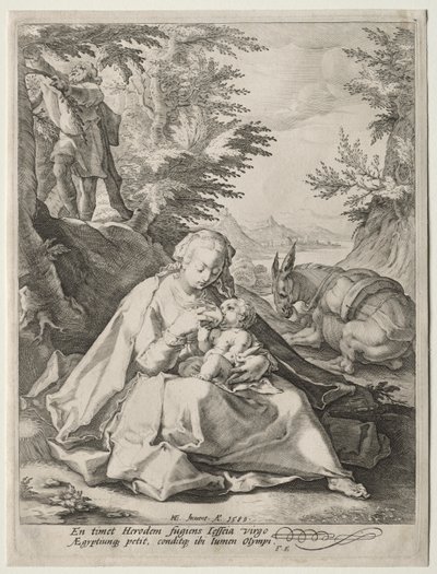 Mısır'a Uçuşta Dinlenme by Giovanni Benedetto Castiglione