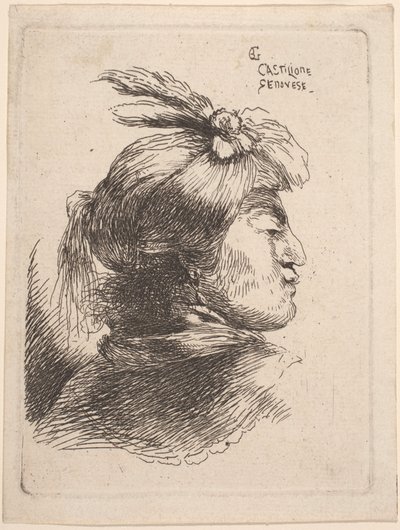 Küçük Oryantal Kafa by Giovanni Benedetto Castiglione