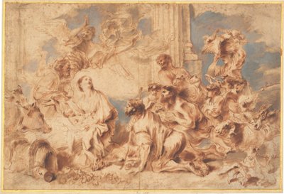 Çobanların hayranlığı by Giovanni Benedetto Castiglione