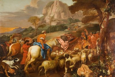 Çobanlara Görünen Melek, 17. yüzyılın ortaları. by Giovanni Benedetto Castiglione