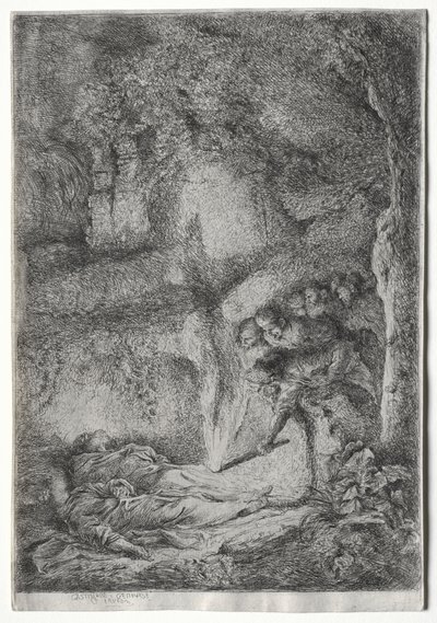 Aziz Peter ve Paul'ün Cesetlerinin Keşfi by Giovanni Benedetto Castiglione