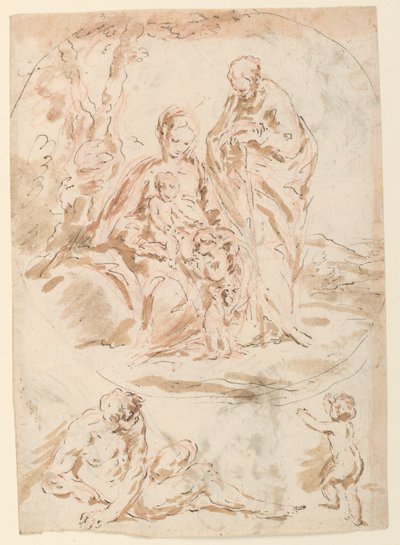 Kutsal Aile by Giovanni Benedetto Castiglione