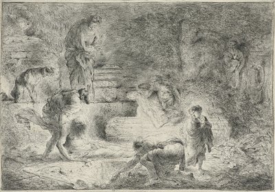 Tobit Ölüleri Gömüyor, c.1647-51 by Giovanni Benedetto Castiglione