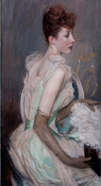 Belle epoque: ""Leusse nee Suzanne Berthier Kontesi Portresi (1868-1936) (Kontes De Leusse Portresi, nee Berthier) Giovanni Boldini