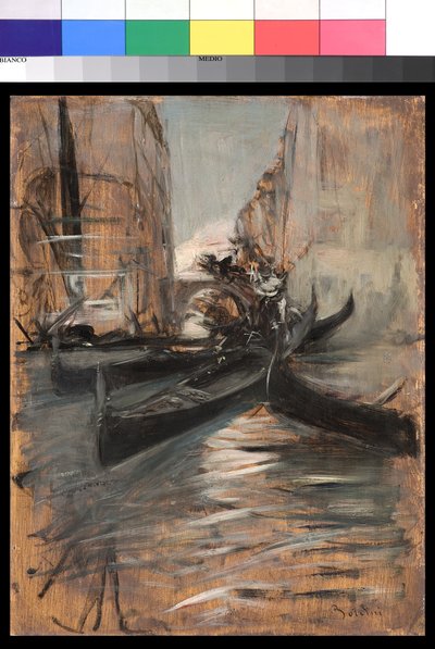 Gondollu Venedik Kanalı, 1899-1913 by Giovanni Boldini