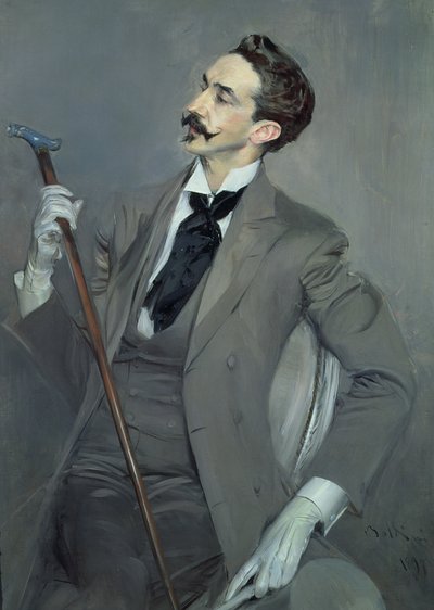 Kont Robert de Montesquiou (1855-1921) 1897 (tuval üzerine yağlı boya) by Giovanni Boldini