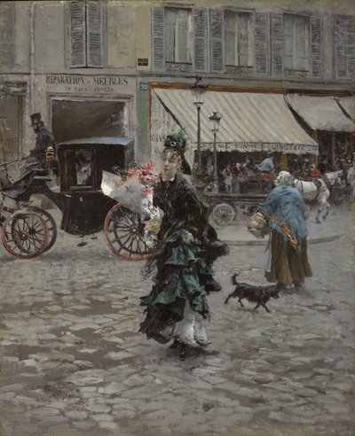 Caddeyi Geçmek, 1873-75 by Giovanni Boldini