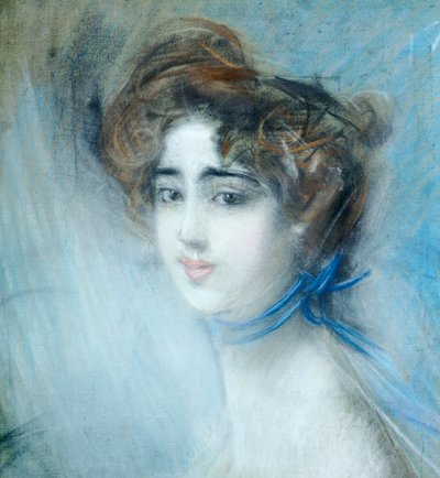 Giovanni Boldini (1842-1931) tarafından kadın portresi by Giovanni Boldini