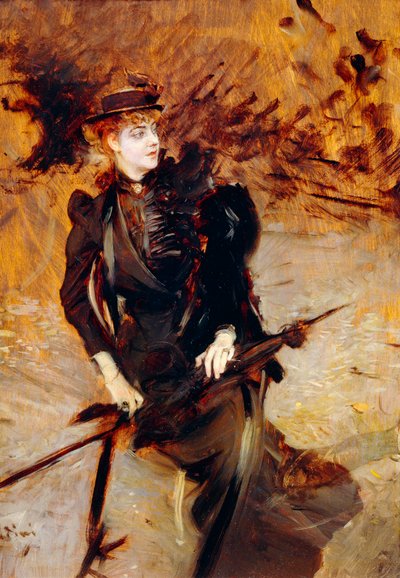 Giovanni Boldini (1842-1931) tarafından kadın portresi by Giovanni Boldini