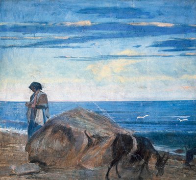 Deniz kenarında keçi çobanı by Giovanni Boldini
