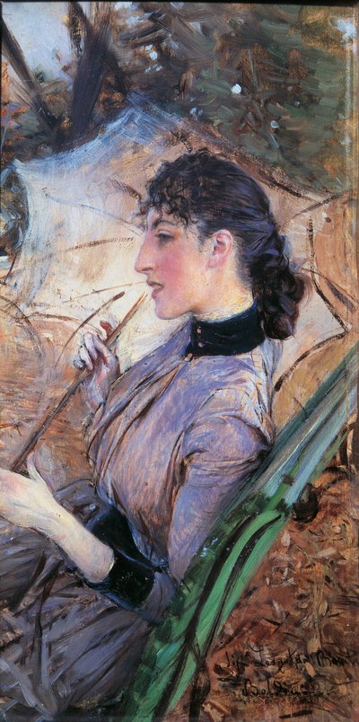 İtalya, Floransa, Alaide Banti Profili by Giovanni Boldini