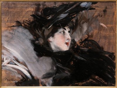 Bonnet giyen bayan by Giovanni Boldini