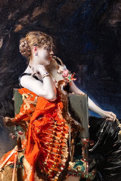 Bayan X, detay by Giovanni Boldini