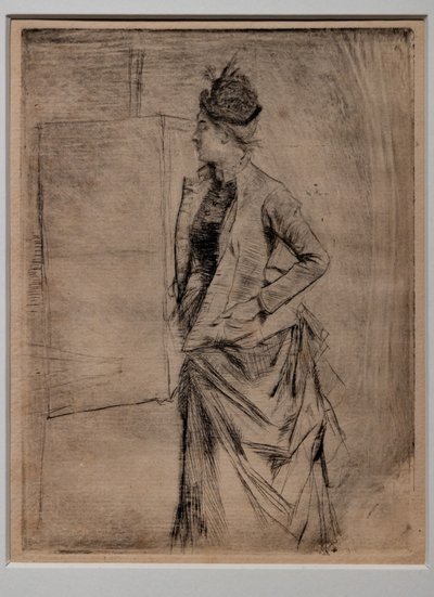 Profilde Ayakta Duran Genç Kadın Portresi (Ziyaret) by Giovanni Boldini