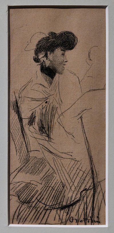 oturan zarif kadın by Giovanni Boldini