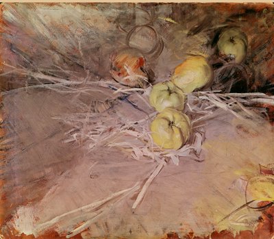Elmaların Natürmort Calville Tablosu Giovanni Boldini tarafından by Giovanni Boldini