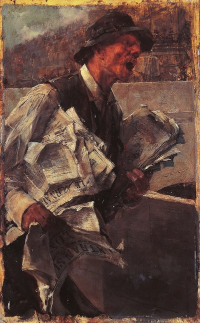 Parisli haberci veya haber satıcısı by Giovanni Boldini