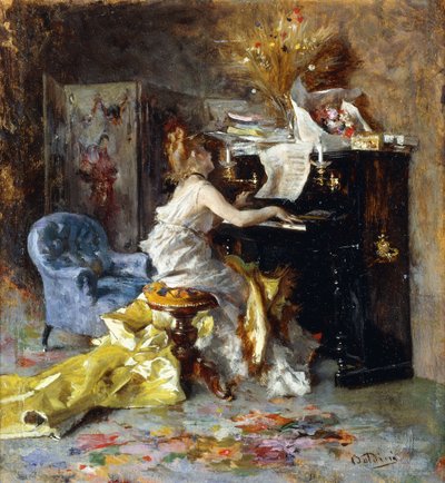Piyanodaki Kadın, by Giovanni Boldini